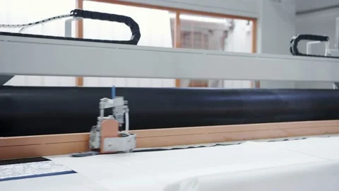 PVC cutting machine at the factory Stock Footage 149670105