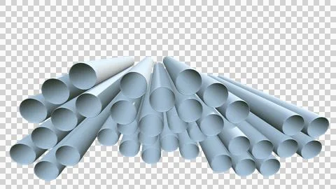 PVC pipe accessories, PVC pipe connections for plumbing work Stock Illustration