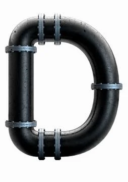 PVC Pipe Letter Concept Stock Illustration