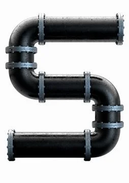 PVC Pipe Letter Concept Stock Illustration