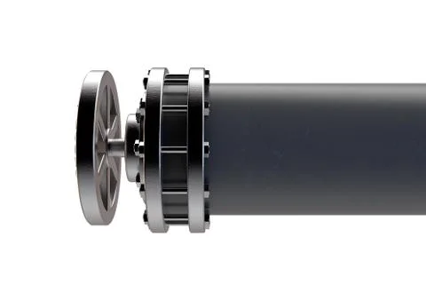 PVC Pipe Shutoff Valve Section Stock Illustration