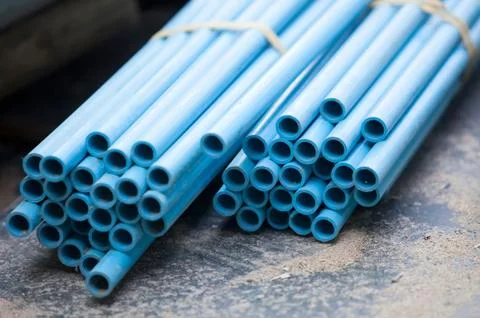 Pvc pipes Foto stock