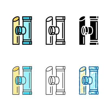 Pvc plastic color icon vector mix Stock Illustration