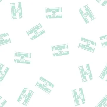 Pvc plastic glyph seamless pattern Illustrazione stock