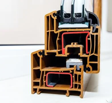 PVC profile system for windows Stock Photos