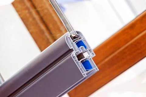 PVC profile for window Stock Photos