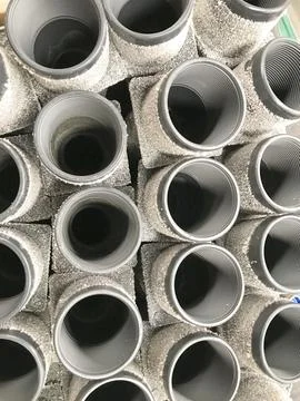 Pvc wall bushing with two inch thread Stock Photos