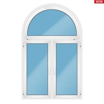 PVC window with arch Illustration