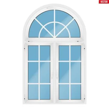 PVC window with arch Illustration