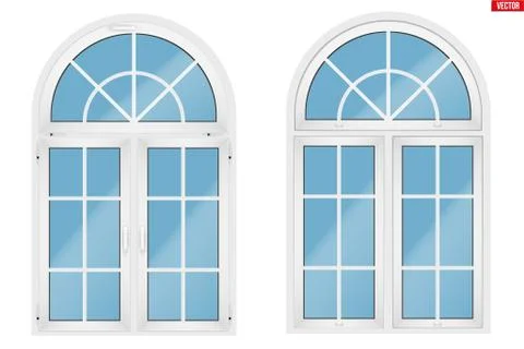 PVC window with arch Illustration