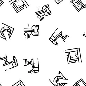 Pvc Window Frames Seamless Pattern Vector Stock Illustration