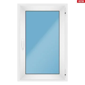PVC window with one sash Stock Illustration