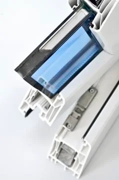 Pvc window profile Stock Photos