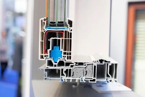Pvc window profile Stock Photos