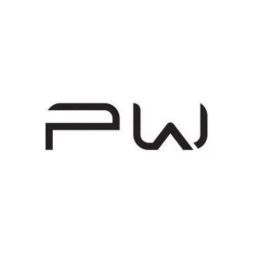 Pw initial letter vector logo icon Stock Illustration