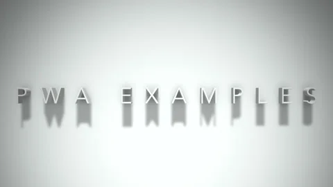 Pwa examples 3D title animation white text on a white background Stock-Footage 299758545