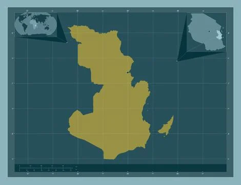 Pwani, Tanzania. Solid color shape Stock Illustration