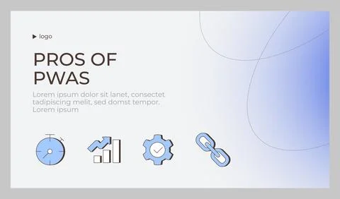 PWAS benefits presentation slide template Stock Illustration