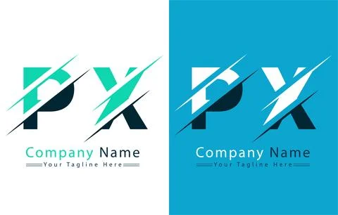 PX Letter Logo Design Template. Vector Logo Illustration Stock Illustration