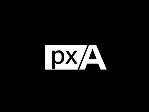 PXA Logo and Graphics design vector art, Icons isolated on black background Stock Illustration