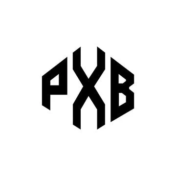 PXB letter logo design with polygon shape. PXB polygon and cube shape logo .. Stock Illustration