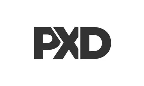 PXD logo design template with strong and modern bold text. Initial based ve.. Stock Illustration