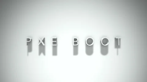 Pxe boot 3D title animation with shadows on a white background Stock Footage 296930309