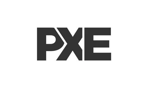 PXE logo design template with strong and modern bold text. Initial based ve.. Stock Illustration