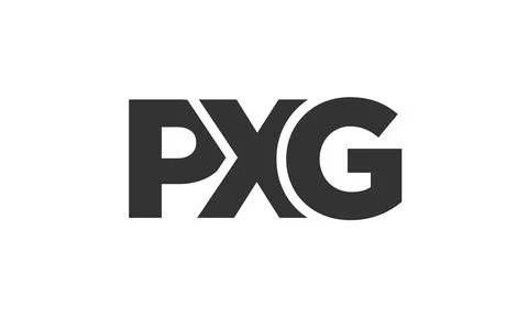 PXG logo design template with strong and modern bold text. Initial based ve.. Stock Illustration