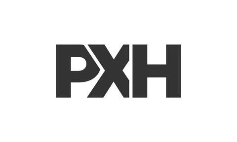 PXH logo design template with strong and modern bold text. Initial based ve.. イラスト素材