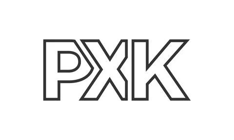 PXK logo design template with strong and modern bold text. Initial based ve.. Stock Illustration