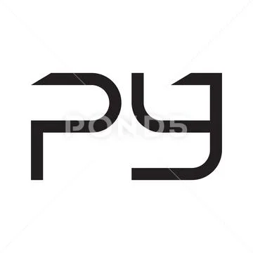 Py initial letter vector logo icon Stock-Illustration