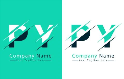 PY Letter Logo Vector Design Template Elements Stock Illustration