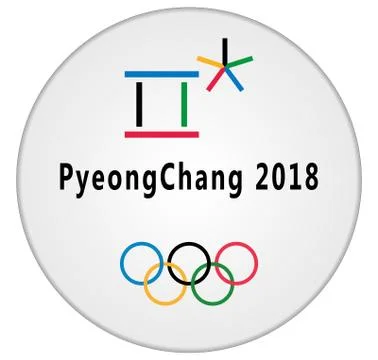 PyeongChang-2018 White button Stock Illustration