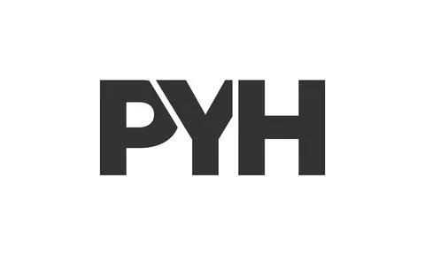 PYH logo design template with strong and modern bold text. Initial based ve.. Stock Illustration