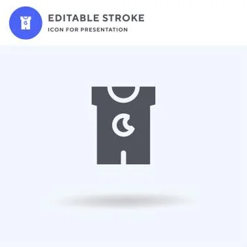 Pyjamas icon vector, filled flat sign, solid pictogram isolated on white, log Stock Illustration