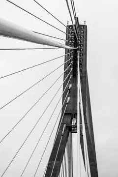 Pylon of cable-stayed bridge Stock Photos