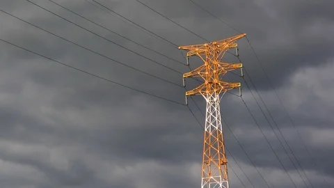 Pylon Clouds Stock-Footage 107145186