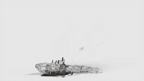 Pylon Destruction without Cables Stock Footage 154396418
