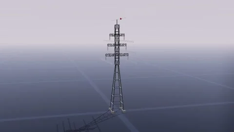 Pylon energy 3d loop 3D animation seamless loop 스톡 동영상 341780994