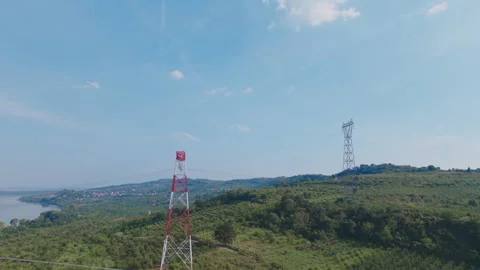Pylon Power Electrical Distribution Stock Footage 250727470