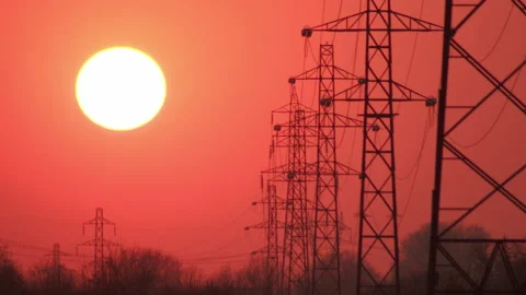 Pylon Sunset 動画素材 150611079