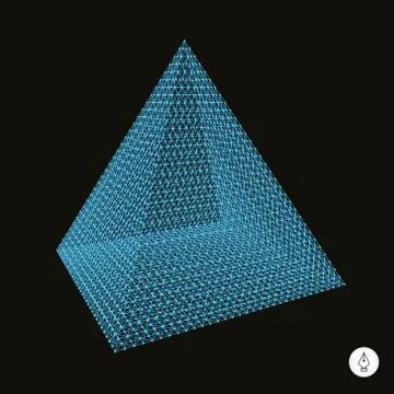 Pyramid. 3d vector illustration Stock Illustration