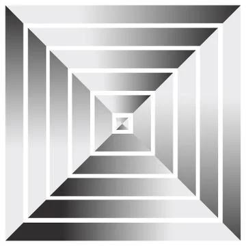 Pyramid from above. Abstract graphics Illustrazione stock