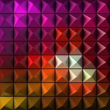 Pyramid as abstract background. 3D rendered pattern. Illustrazione stock