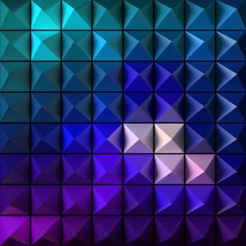Pyramid as abstract background. 3D rendered pattern. Illustrazione stock