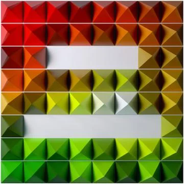 Pyramid as abstract background. 3D rendered pattern. Illustrazione stock