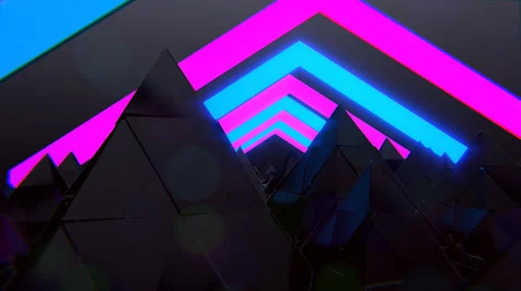 Pyramid Abstract Land Fly Through(HD) Video stock 37158628