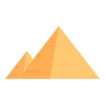 Pyramid ancient icon cartoon vector. Egypt desert Illustrazione stock