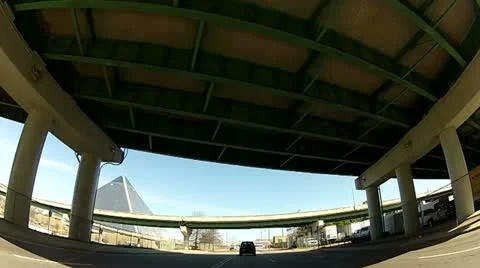 The Pyramid and I-40 스톡 동영상 12066116